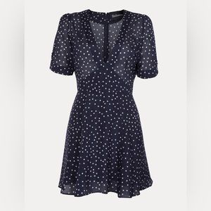 Realisation Par Ozzie Mini Dress - Size M - Navy Star Print